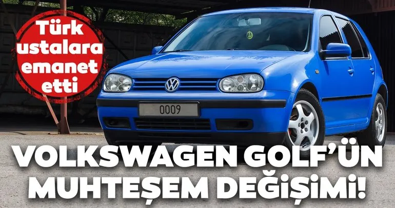 Türk ustalar eski Volkswagen Golfü yeniledi! Aracın son hali görenleri şaşkına çevirdi