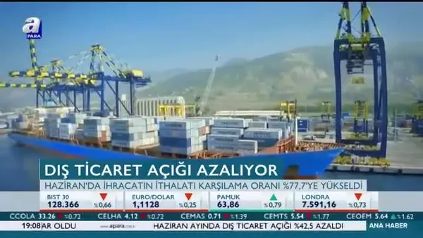 Dış ticaret açığı azalıyor