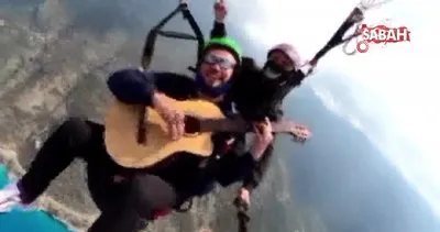 İki bin metrede gitarla uçtu | Video