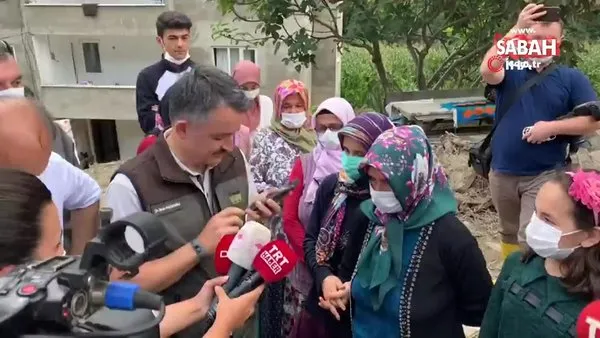 Sel mağdurları ile görüşen Bakan Pakdemirli, Başkan Erdoğan’ı aradı | Video