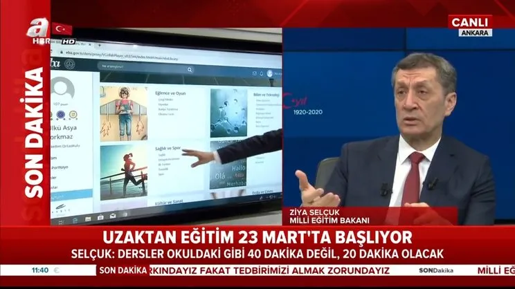 Bakan Selçuk corona virüsü tatilinde uzaktan eğitimin detaylarını canlı yayında açıkladı | Video