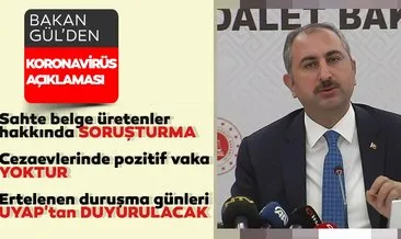 Son dakika: Bakan Abdülhamit Gül’den yargıda koronavirüs tedbirlerine ilişkin önemli açıklamalar