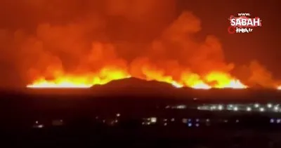İzlanda’da yanardağ patladı! İşte ilk görüntüler | Video