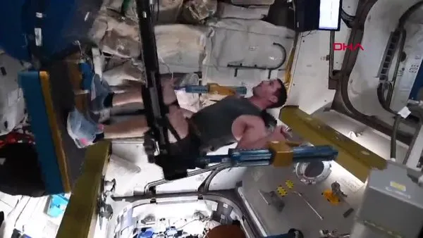 Uluslararası Uzay İstasyonu'nda nasıl spor yapılıyor? Astronot Thomas Pesquet'ten uzayda egzersiz videosu