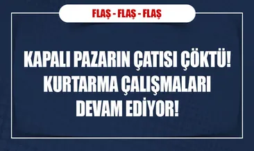 Konya Akşehir’de kapalı pazar yeri çöktü.