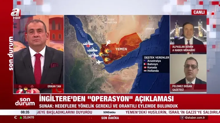 ABD ve İngiltere Yemen'i vurdu | Video