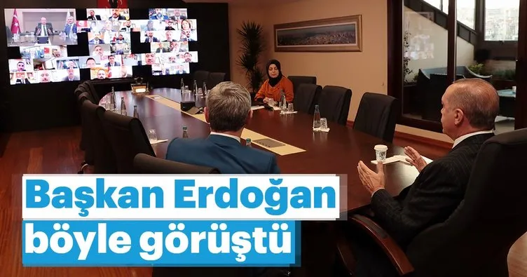 Başkan Erdoğan, İstanbul AK Parti ilçe başkanları ile telekonferansla görüştü