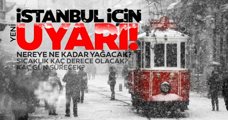 SON DAKİKA | İstanbul’da kar yağışı kaç gün sürecek? Meteoroloji’nden flaş hava durumu uyarısı!