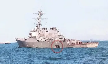 Savaş gemisi tankere çarptı