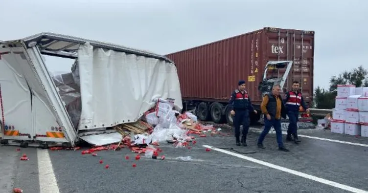 TEM’de kaza: Yol trafiğe kapandı!