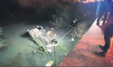 Otomobil kanala uçtu: 1 ölü 4 yaralı #antalya