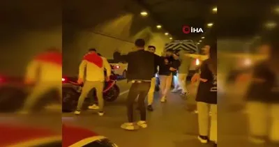 Şişli’de tünelde tehlikeli asker eğlencesi kamerada | Video