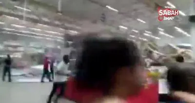 Brezilya’da süpermarket rafları domino taşı gibi devrildi: 1 ölü, 8 yaralı | Video