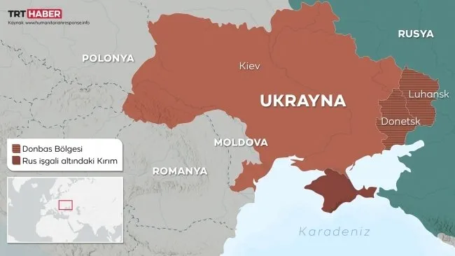 Ukrayna ve Rusya sınır haritası 2022: İki ülkenin haritadaki yeri ve konumu ne? İşte Rusya Ukrayna haritası