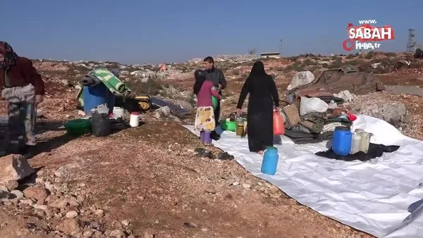 Esad'ın saldırılardan kaçan siviller kalacak çadır bile bulamıyor