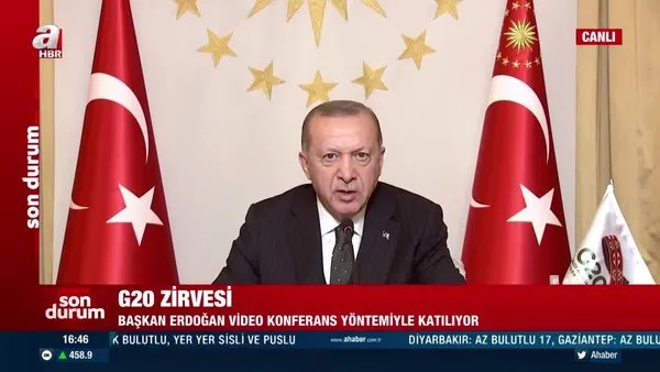 Cumhurbaşkanı Erdoğan'dan G20 Zirvesi'nde önemli açıklamalar | Video