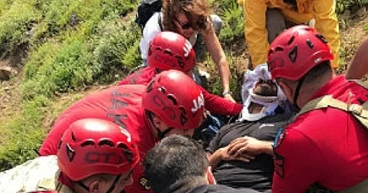 Tunceli’de kayalıktan düşen kişi askeri helikopterle hastaneye ulaştırıldı