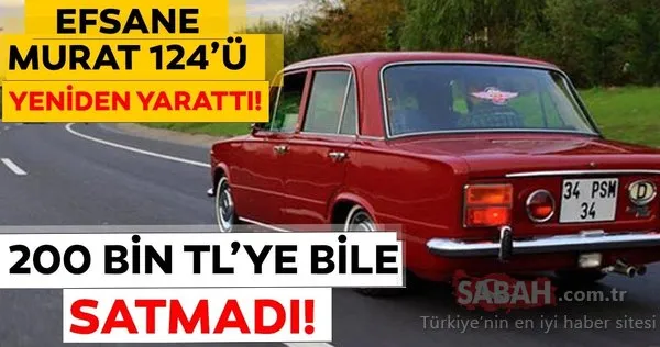 Herkes bu arabanın peşinde! Efsane Murat 124'e yaptıkları görenleri şaşkına çeviriyor...