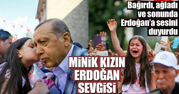 Minik kızın Erdoğan sevgisi