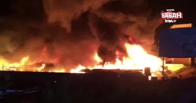 Lübnan’da mültecilerin kaldığı kampta yangın | Video