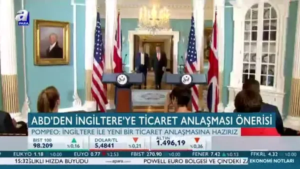 ABD'den İngiltere'ye ticaret anlaşması önerisi