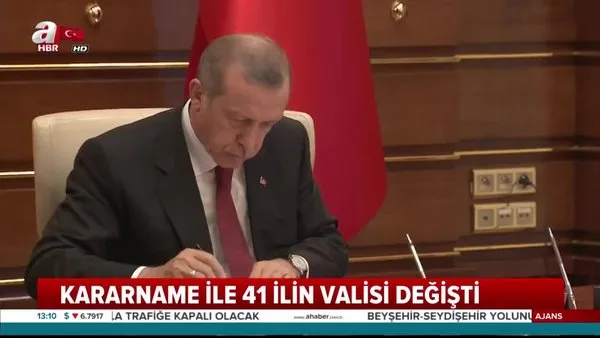 Cumhurbaşkanı Erdoğan Valiler Kararnamesini imzaladı! 41 ilin valisi değişti | Video