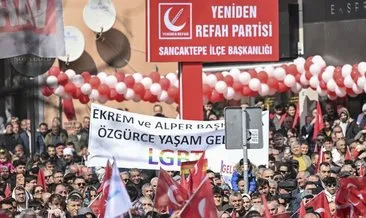 Ekrem İmamoğlu mitinginde LGBT pankartı! Ekrem ve Alper Başkanla Özgürce Yaşam Gelecek