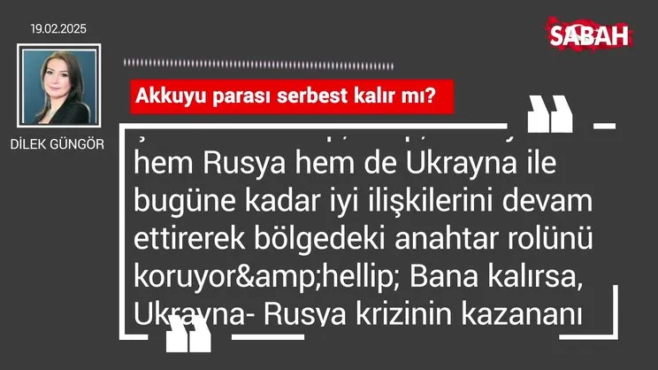 Dilek Güngör | Akkuyu parası serbest kalır mı?