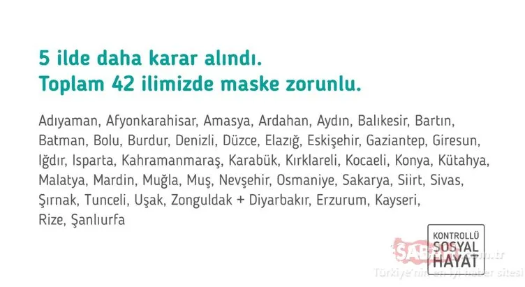 Son Dakika: Maske takma zorunluluğu olan iller hangileri? Maskesiz sokağa çıkma yasağı olan şehirler