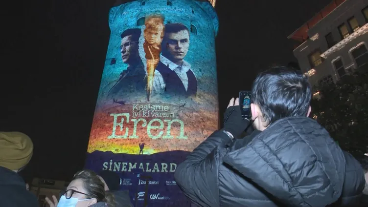 Eren Bülbül’ün doğum gününe özel görseller Galata Kulesi’ne yansıtıldı!