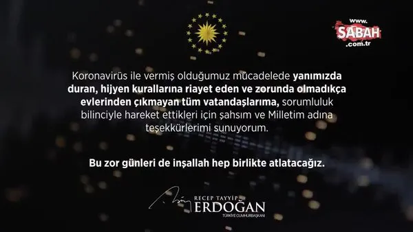 Başkan Erdoğan'dan koronavirüs çağrısı | Video