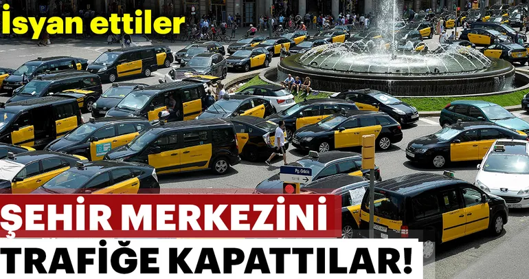 İspanya’da taksiciler isyan etti
