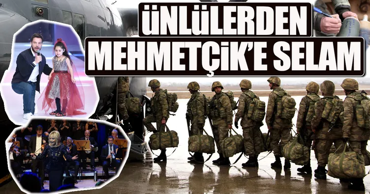 Ünlülerden Mehmetçik’e selam