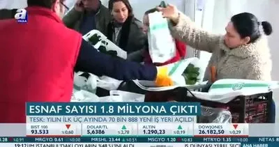 Esnaf sayısı 1.8 milyona çıktı