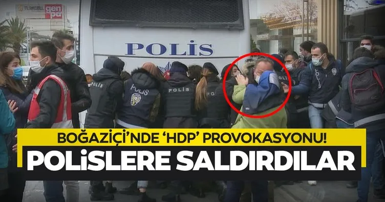 Boğaziçi'nde yine provakasyon! HDP'liler polislere saldırdı
