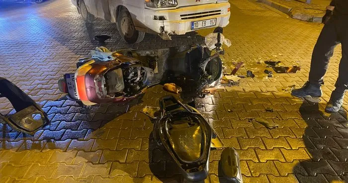 Gönen’de trafik kazasında motosiklet sürücüsü yaralandı