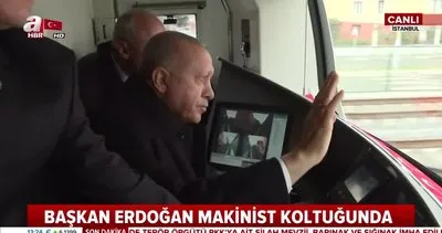 Gebze-Halkalı hattında ilk treni makinist koltuğundaki Cumhurbaşkanı Erdoğan kullandı!