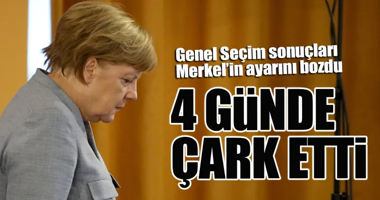 Merkel 4 günde çark etti