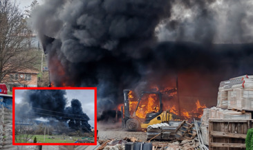 Bolu'da korkutan yangın! Alevler yükseldi, depo kullanılamaz hale geldi #bolu