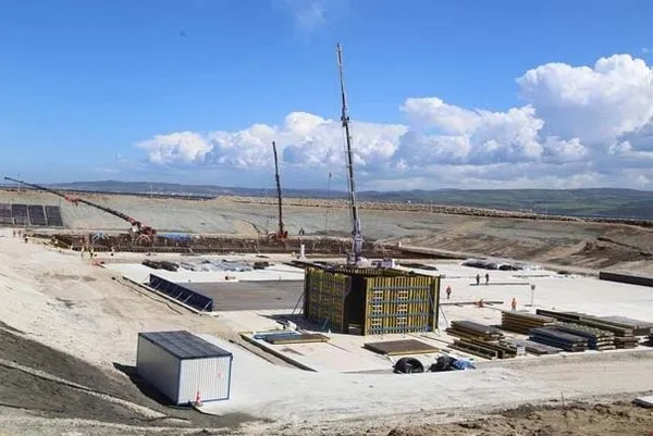 Çanakkale Köprüsü'nün çalışmaları havadan görüntülendi
