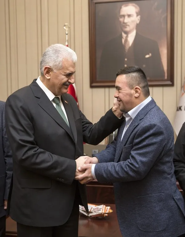 Başbakan Yıldırım, down sendromlu Filistinli genci kabul etti