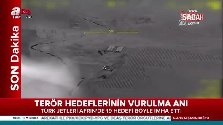 İşte Türk jetlerinin terör hedeflerini vurma anı