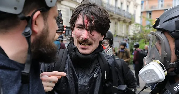 Fransa’da 1 Mayıs olayları! Polis eylemcilere müdahale etti