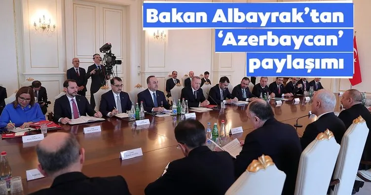 Hazine ve Maliye Bakanı Berat Albayrak’tan ’Azerbaycan’ paylaşımı