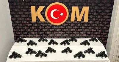 Antalya’da silah operasyonu: 16 kaçak tabanca ele geçirildi #antalya