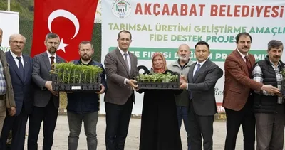 Akçaabat’ta çiftçiye fide desteği