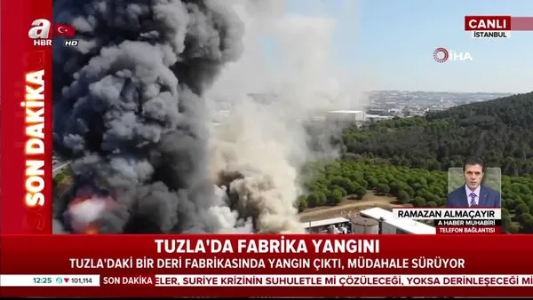 Tuzla'da deri fabrikasında yangın! Yangın kontrol altına alındı