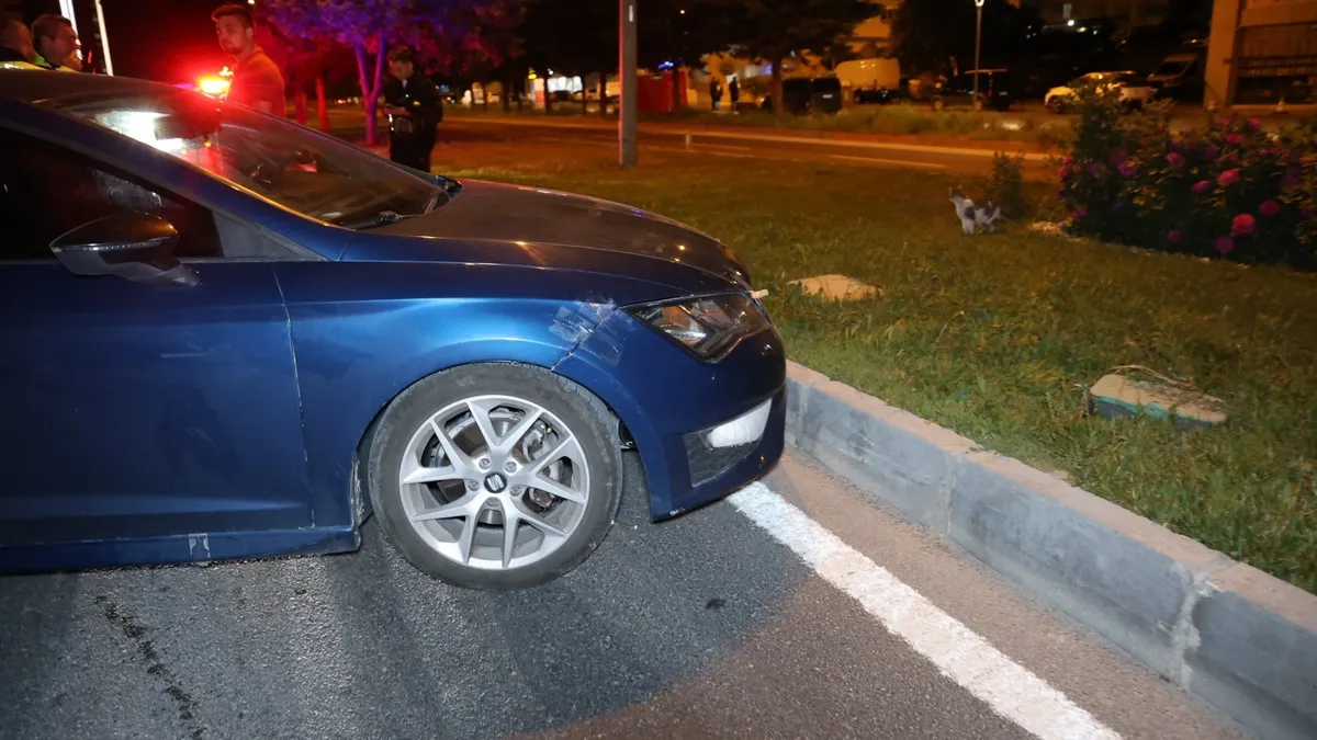 Nevşehir'de orta refüje çarpan alkollü sürücü