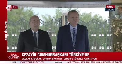 Son Dakika: Cezayir Cumhurbaşkanı Ankara’da! Başkan Erdoğan resmi törenle karşıladı | Video