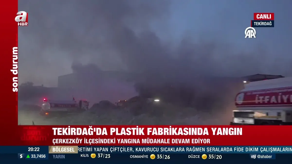 Son dakika: Tekirdağ'da fabrika yangını! Çok sayıda ekip sevk edildi Son dakika: Tekirdağ'da fabrika yangını! Çok sayıda ekip sevk edildi